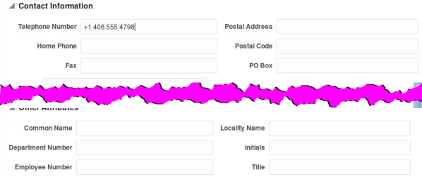 Entering new Telephone Number