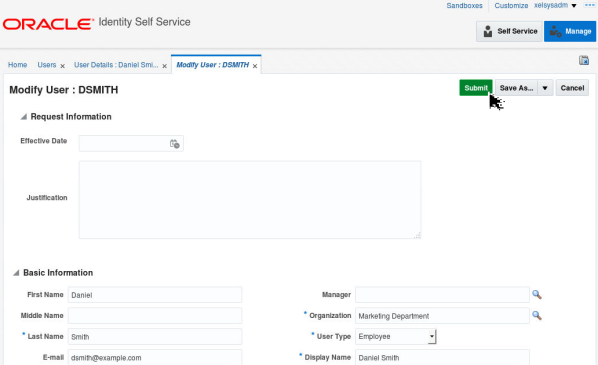 Submitting the Changes