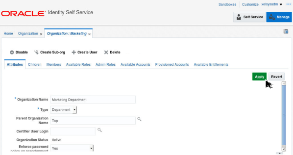 Update Organization Details