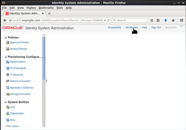 Creating new sandbox - Step 1