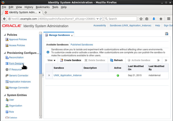 Creating a new form - Step 1