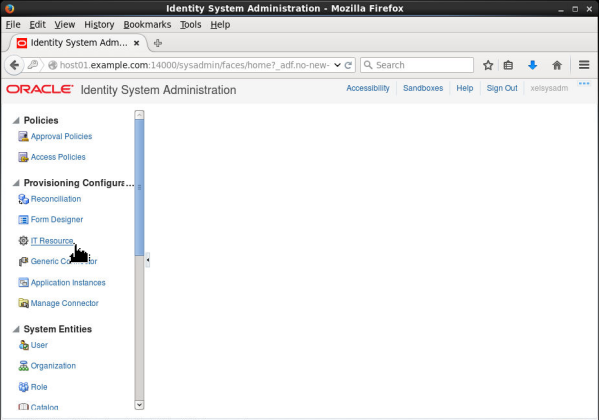Creating an IT Resource - Step 1