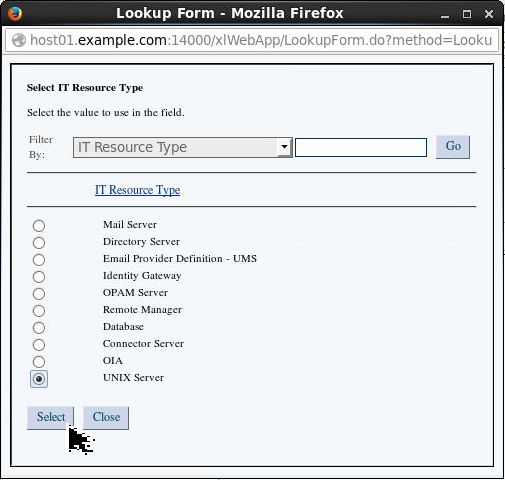 Creating an IT Resource - Step 4