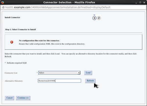 Specifying the Location of the Connector Install File