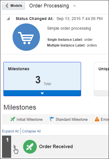 Expanding the Order Received milestone