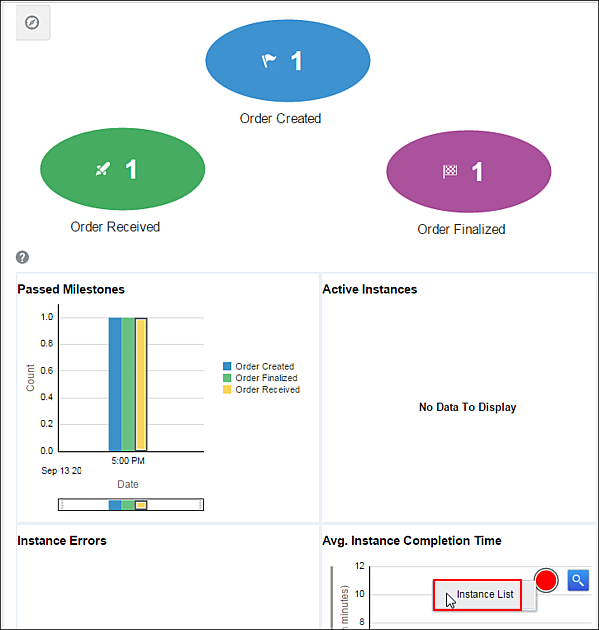 Accessing the order instance list from the bubble chart
