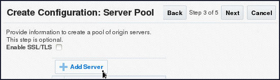 Server Pool Page
