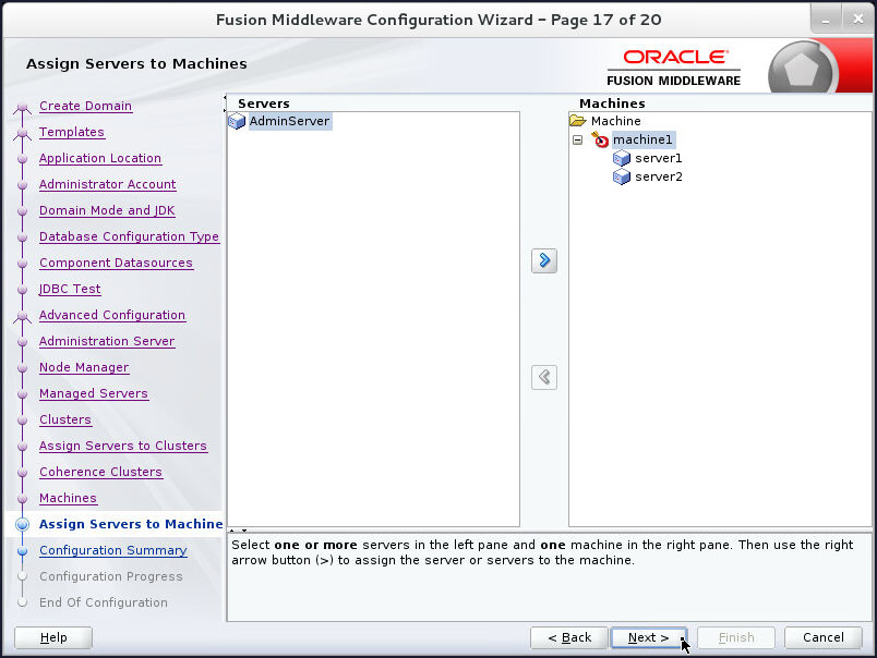 Assign Servers to Machines