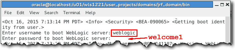 Enter username and password