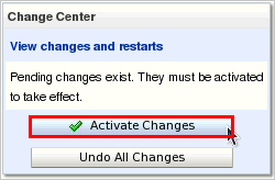 Activate the Changes.