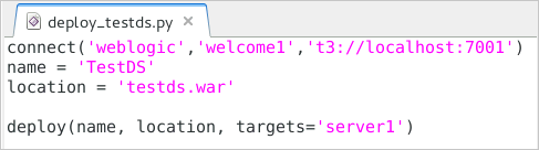 Edit and save the deploy_testds.py file.