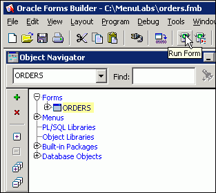 Creating Oracle Forms Menus