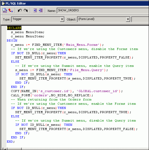 Managing Oracle Forms Menu Modules