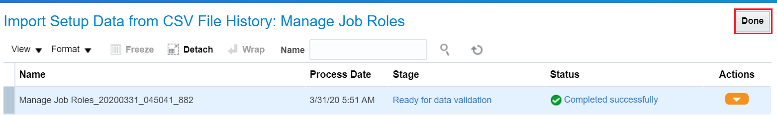 View Completion Status