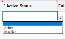 Select a status of Active