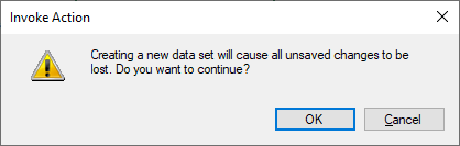 Confirm data set creation