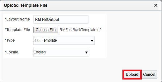 Upload Template Form