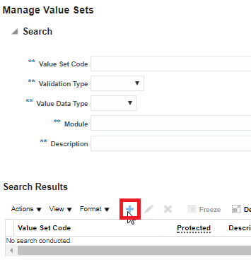 Create a new value set