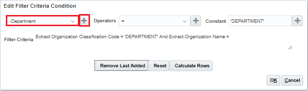 Add Department parameter