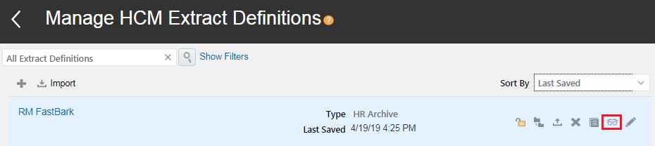 View Extract Run Details