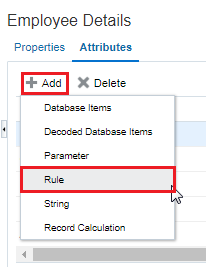 Create Rule Attribute