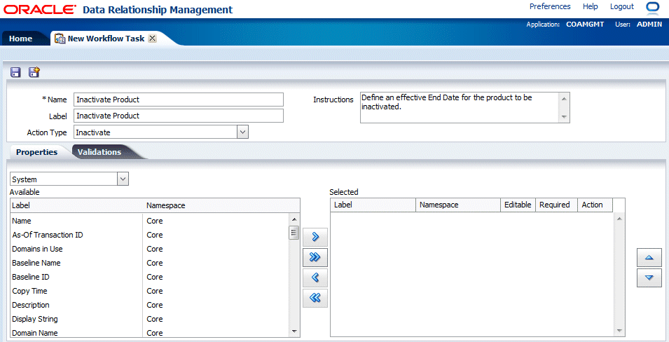 New Workflow Task Details