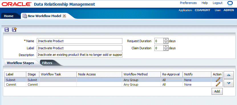 New Workflow Model Details