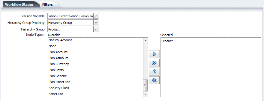 Selected Node Types