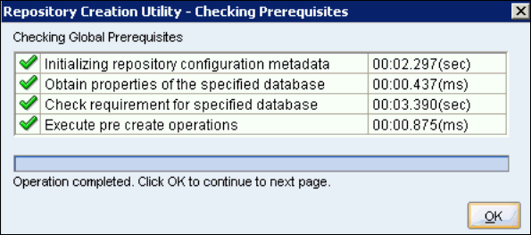 Repository Creation Utility - Checking Prerequisites