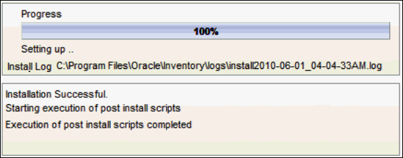 SOA Suite Installer - Installation Progress
