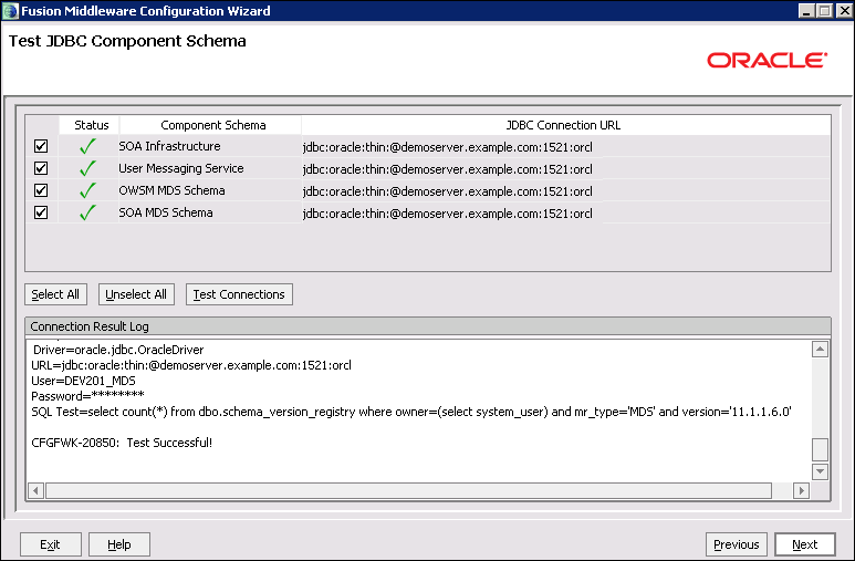 Fusion Middleware Configuration Wizard - Select Optional Configuration