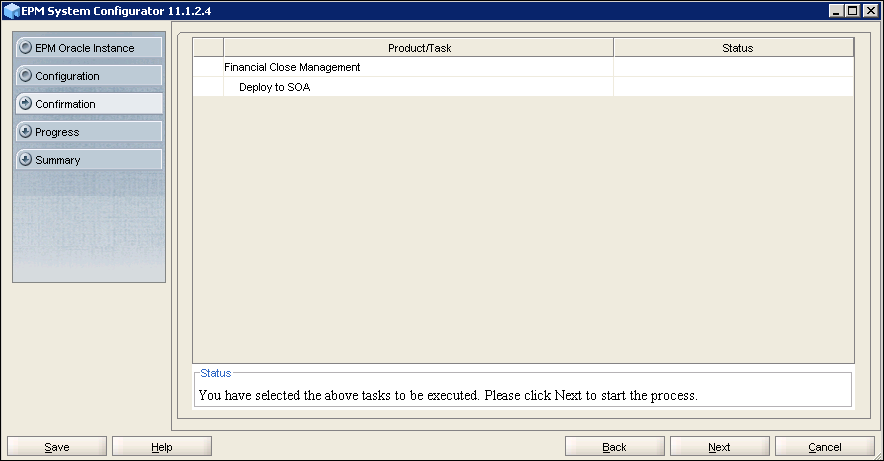 EPM System Configurator 11.1.2.4 - Confirmation