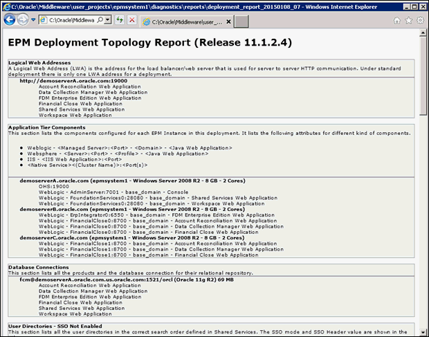 EPM Deployment Topology Report (Release 11.1.2.4)