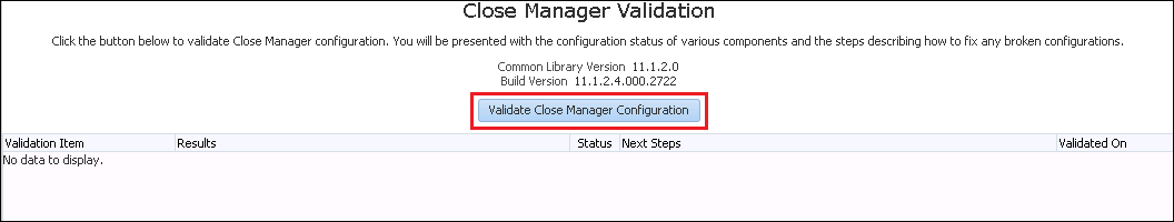Close Manager Validation