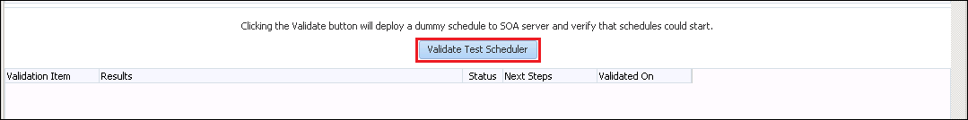 Validate Test Scheduler