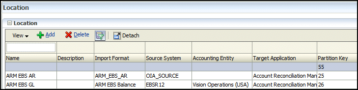 Blank row in Location grid