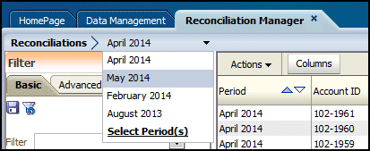 Select May 2014 period