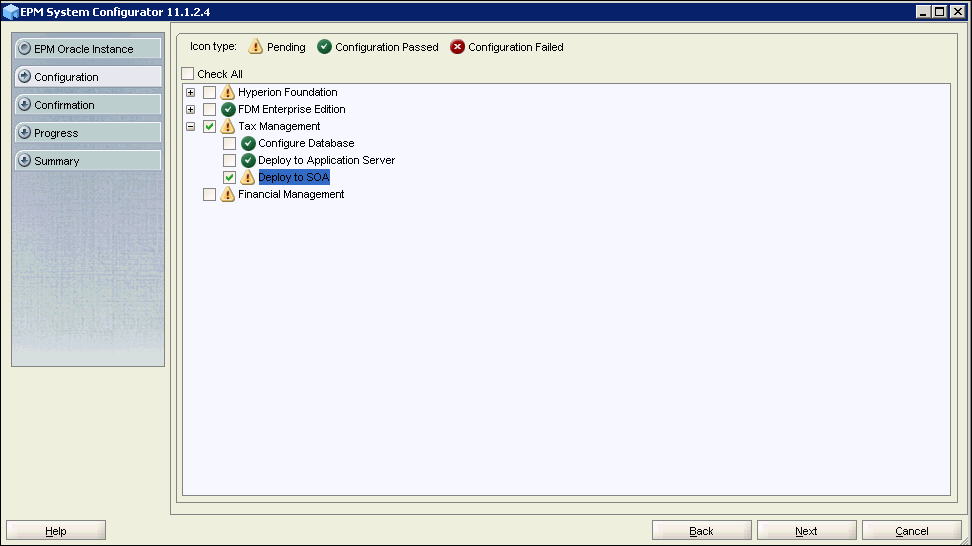 EPM System Configurator 11.1.2.4 - Configuration
