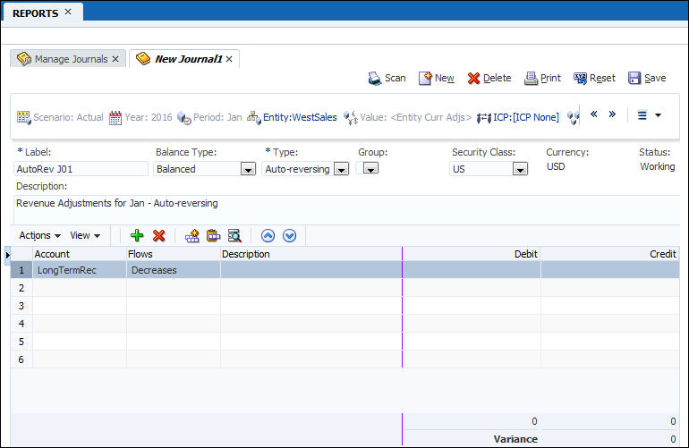 Creating AutoReversing Journal Entries in Oracle® Hyperion Financial