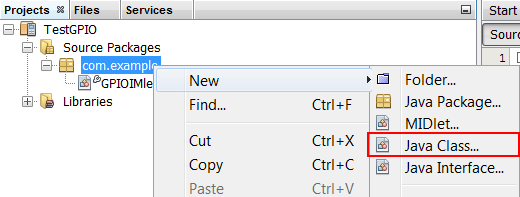 NetBeans Projects tab