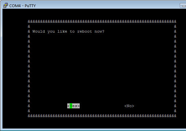 Raspberry Configuration Screen