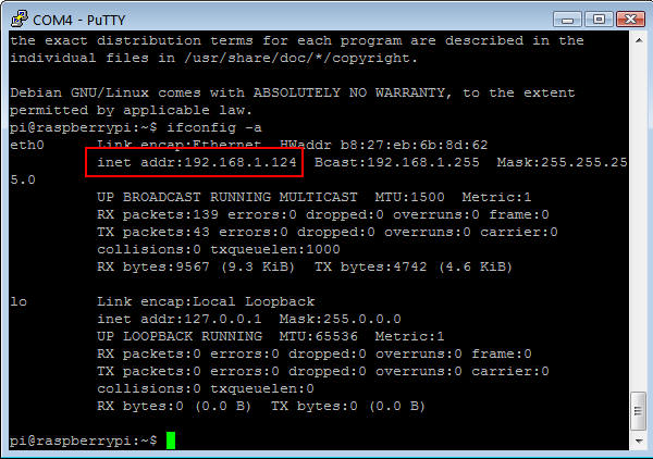 Raspberry Configuration Screen