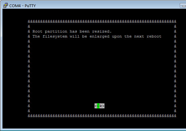 Raspberry Configuration Screen