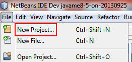 NetBeans New Project