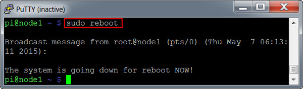 Rebooting the Raspberry Pi