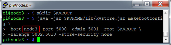 Running the makebootconfig command in node3