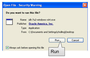 Run Executable Screenshot