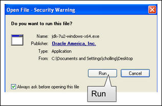 Run Executable Screenshot
