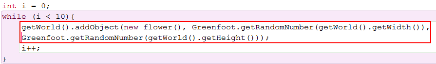 While Loop Add Flower Code Example
