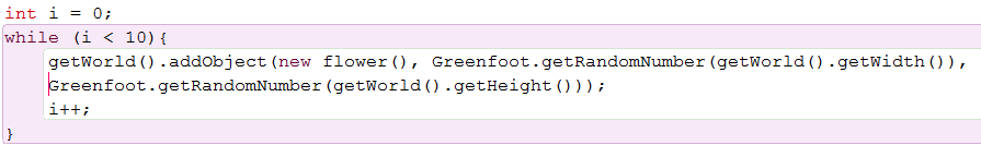 While Loop Flower Example